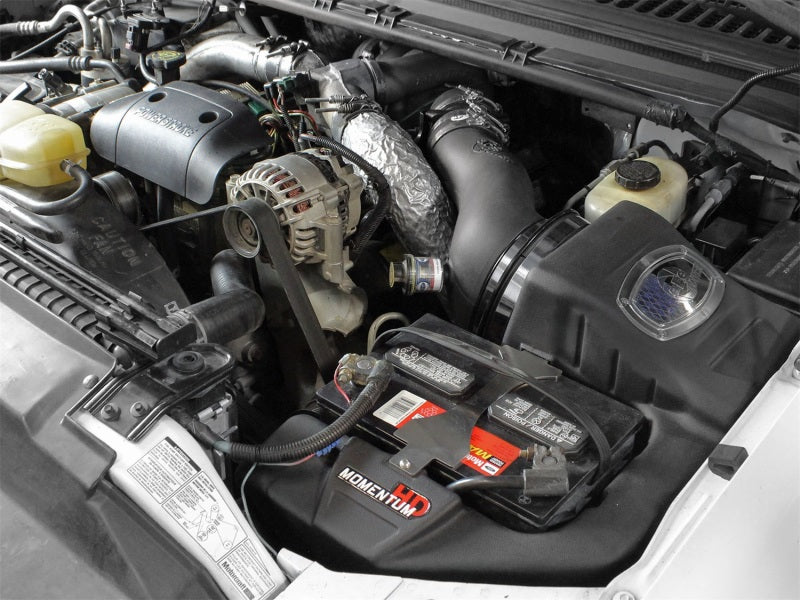 aFe Momentum HD Pro 10R Cold Air Intake System: Ford Diesel Trucks 99-03 V 50-73002 Photo - Mounted