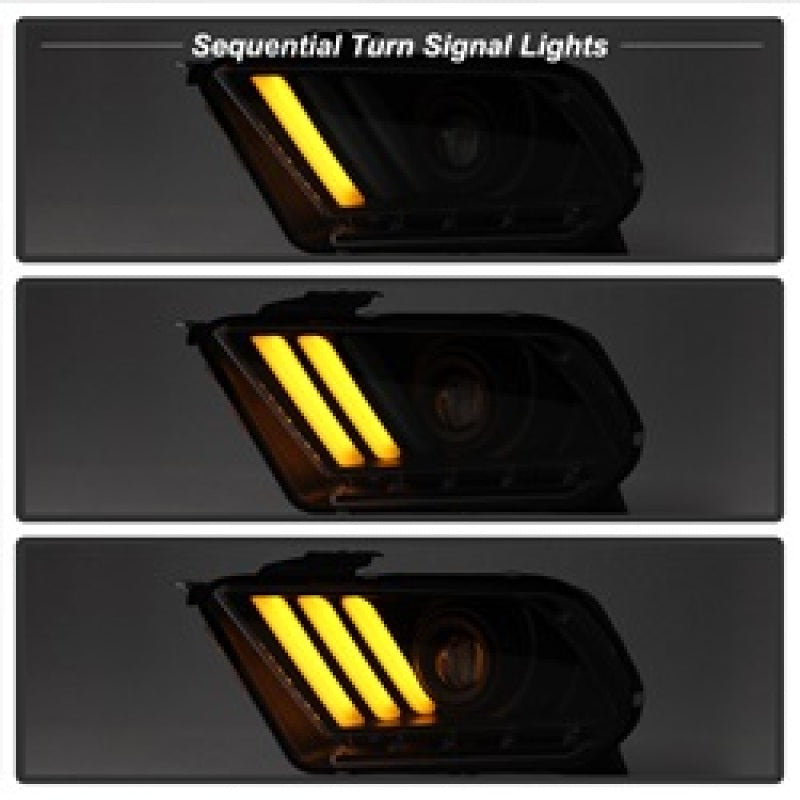 Spyder 10-13 Ford Mustang - Halogen - Projector Headlights - LED Signals -Black (PRO-YD-FM2010V2-BK) 5085429 5085429 Photo - Unmounted