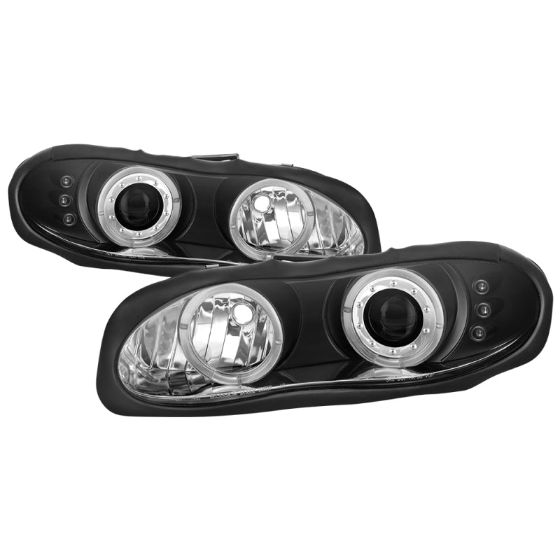 Spyder Chevy Camaro 98-02 Projector Headlights LED Halo LED Blk - Low H1 PRO-YD-CCAM98-HL-BK 5009234 5009234 Photo - Primary