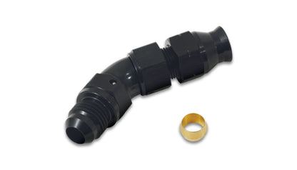 Vibrant 45 Degree 5/16in Tube to Male -6AN Flare Adapter w/ Olive Inserts 16575 16575 Photo - Primary