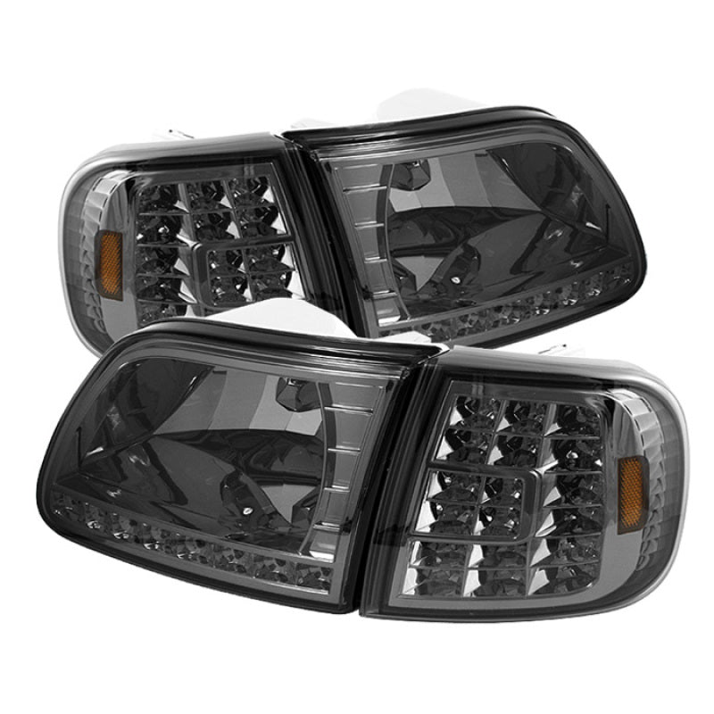SPYDER Xtune Ford F150 97-03 Crystal Headlights w/ Clear LED Corners Smoke HD-ON-FF15097-LED-SET-SM 5014801 5014801 Photo - Primary