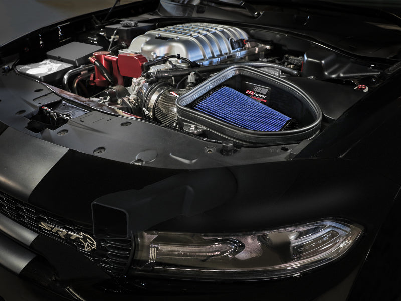 aFe Dodge Charger SRT Hellcat Redeye 21-23 V8-6.2L Track Series Stage-2 Carbon Fiber Intake Pro 5R 57-10027R 57-10027R Photo - Mounted