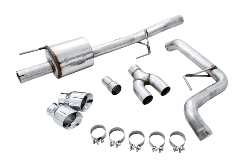 AWE Tuning 2015+ Ford F-150 0FG Single Exit Performance Exhaust System w/4.5in Chrome Silver Tips 3015-22066 3015-22066 Photo - out of package