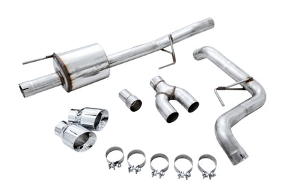 AWE Tuning 2015+ Ford F-150 0FG Single Exit Performance Exhaust System w/4.5in Chrome Silver Tips 3015-22066 3015-22066 Photo - out of package