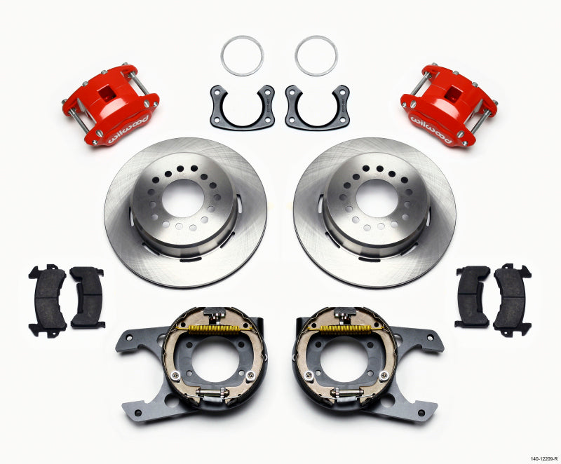 Wilwood D154 P/S Park Brake Kit Red New Big Ford 2.50in Offset 140-12209-R 140-12209-R Photo - Primary