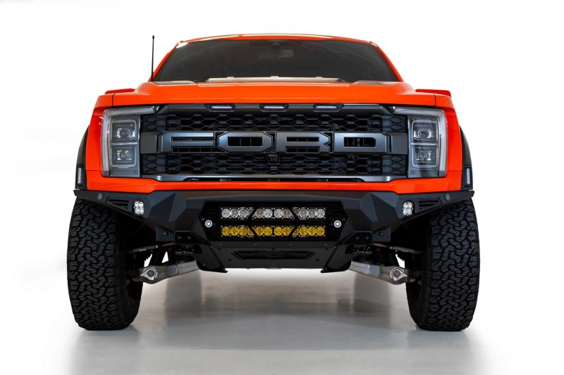 Addictive Desert Designs 2021+ Ford Raptor Bomber Front Bumper w/ Dual 20IN LED Mounts F210012140103 F210012140103 Photo - Mounted