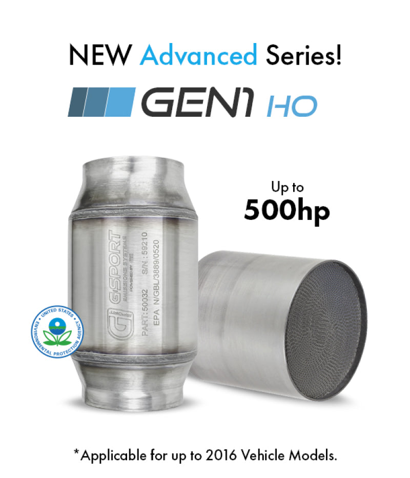 G-Sport GESI G-Sport 6PK 300 CPSI EPA Compliant 2.5in Inlet/Outlet GEN1 High Output Cat Conv Assembly 650022