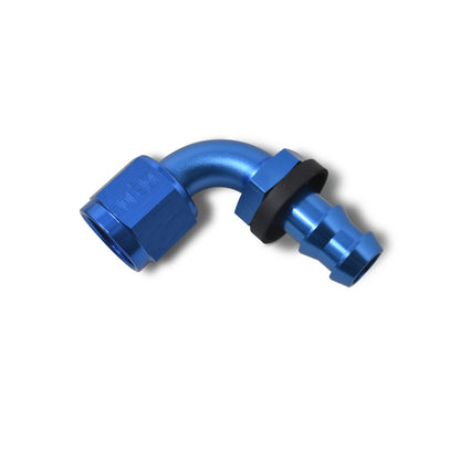Russell -4 AN 90° Twist-Lok Hose End - Blue 624150 Photo - out of package