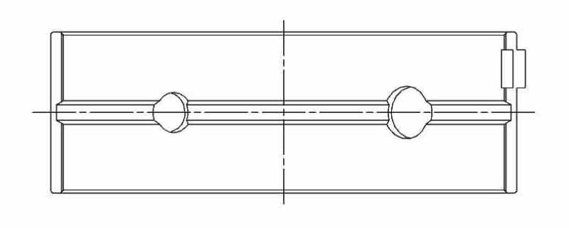 ACL Nissan TD42 Standard Size High Performance W/Extra Oil Clearance Main Bearing Set 7M2965HX-STD 7M2965HX-STD Technical Drawing