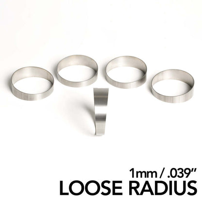 Ticon Industries 2.5in Dia 1.26D Tight Rad 45Deg Bend 1mm/.039in Pre Welded Titanium Pie Cut - 5pk 141-06320-1313 141-06320-1313 User 1