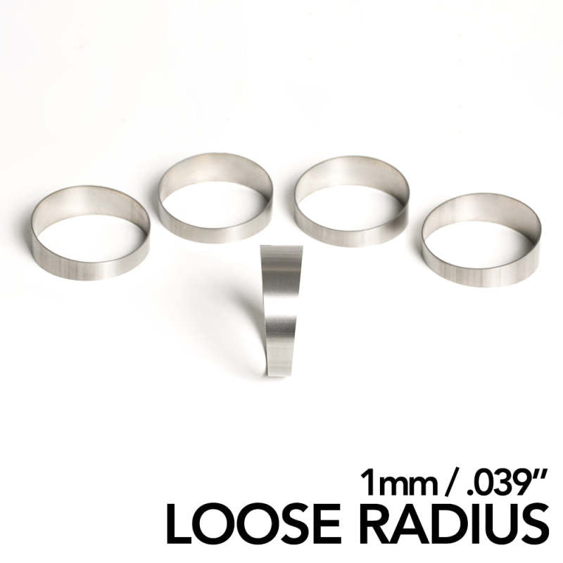 Ticon Industries 2.13in Titanium Pie Cut - 2D Loose Radius 1mm/.039in (5 Pack) 109-05401-0003