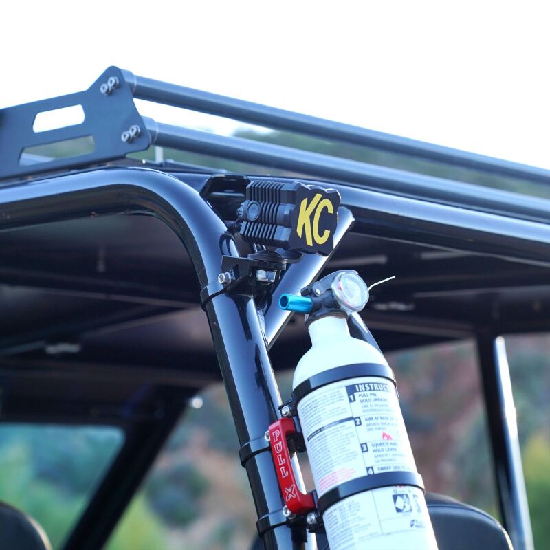 KC HiLiTES FLEX ERA 1 Single Light Cover ONLY (Black/Yellow KC Logo) 5328 5328 Photo - lifestyle view