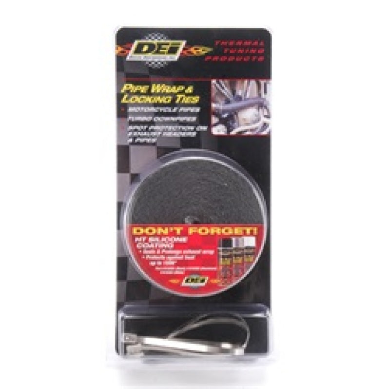 DEI Exhaust Wrap Kit - Pipe Wrap and Locking Tie - Black 10119 10119 Photo - in package