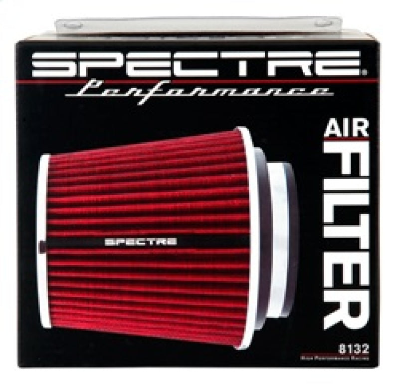 Spectre Adjustable Conical Air Filter 5-1/2in. Tall (Fits 3in. / 3-1/2in. / 4in. Tubes) - Red 8132 8132 Photo - in package