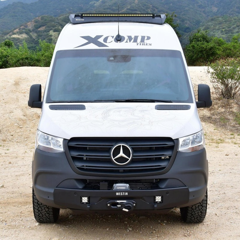 Westin 19-23 Mercedes-Benz Sprinter Pro-Series Mid Width Front Bumper - Textured Black 58-311295 58-311295 Photo - Mounted