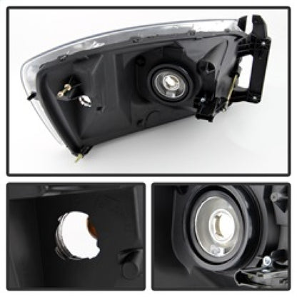 SPYDER Xtune Dodge Ram 1500 06-08 / Ram 2500/3500 06-09 Amber Crystal Headlights Chrome HD-JH-DR06-AM-C 9022913 9022913 Photo - Unmounted