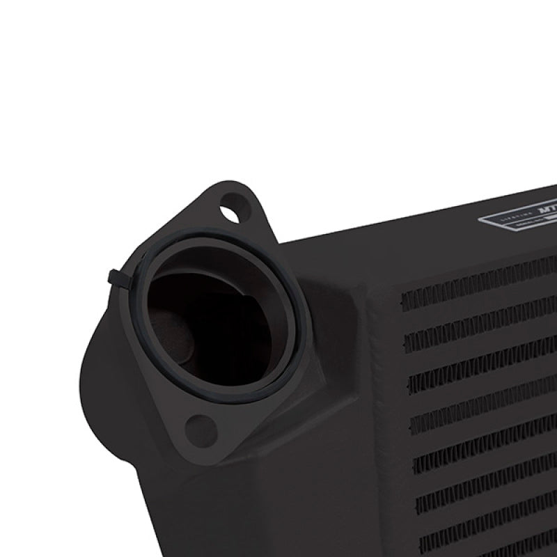 Mishimoto Black Top Mount Intercooler W/ Blue Hose Subaru WRX 2008-2014 MMTMIC-WRX-08BKBL Photo - Close Up