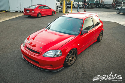EXCEED JAPAN Front Lip Spoiler V2 - Honda Civic EK (1998~1999)