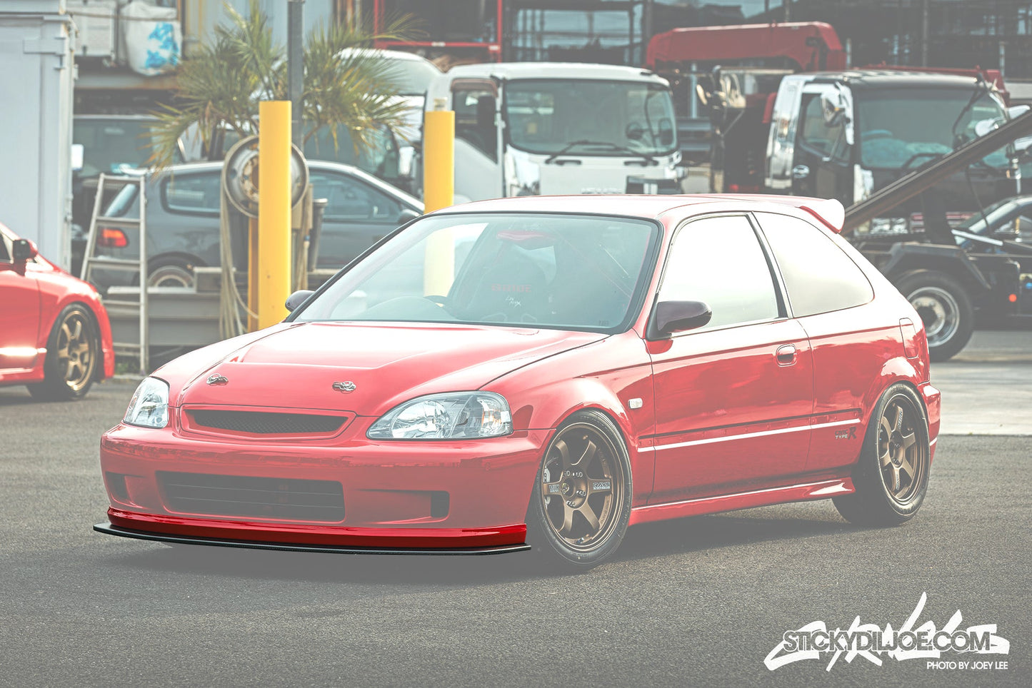 EXCEED JAPAN Front Lip Spoiler V2 - Honda Civic EK (1998~1999)