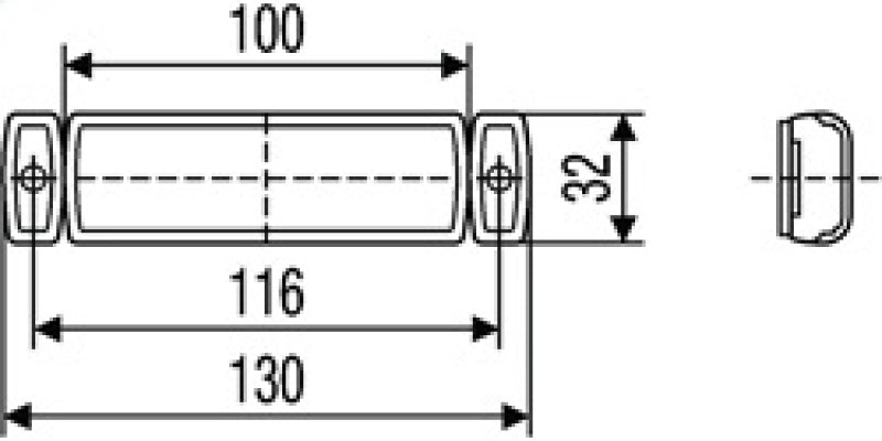 Hella Lamp SMLR MD24 2PS 008645001 008645001 Technical Drawing