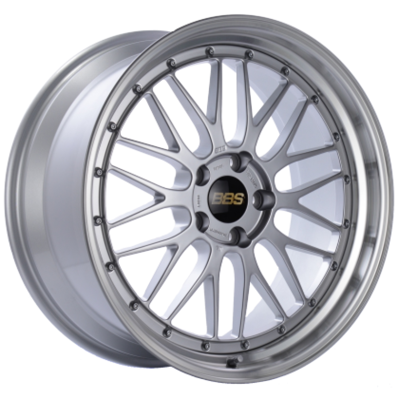 BBS LM 20x8.5 5x112 ET30 Diamond Silver Center / Diamond Cut Lip Wheel PFS/Clip Required LM422DSPK LM422DSPK User 1