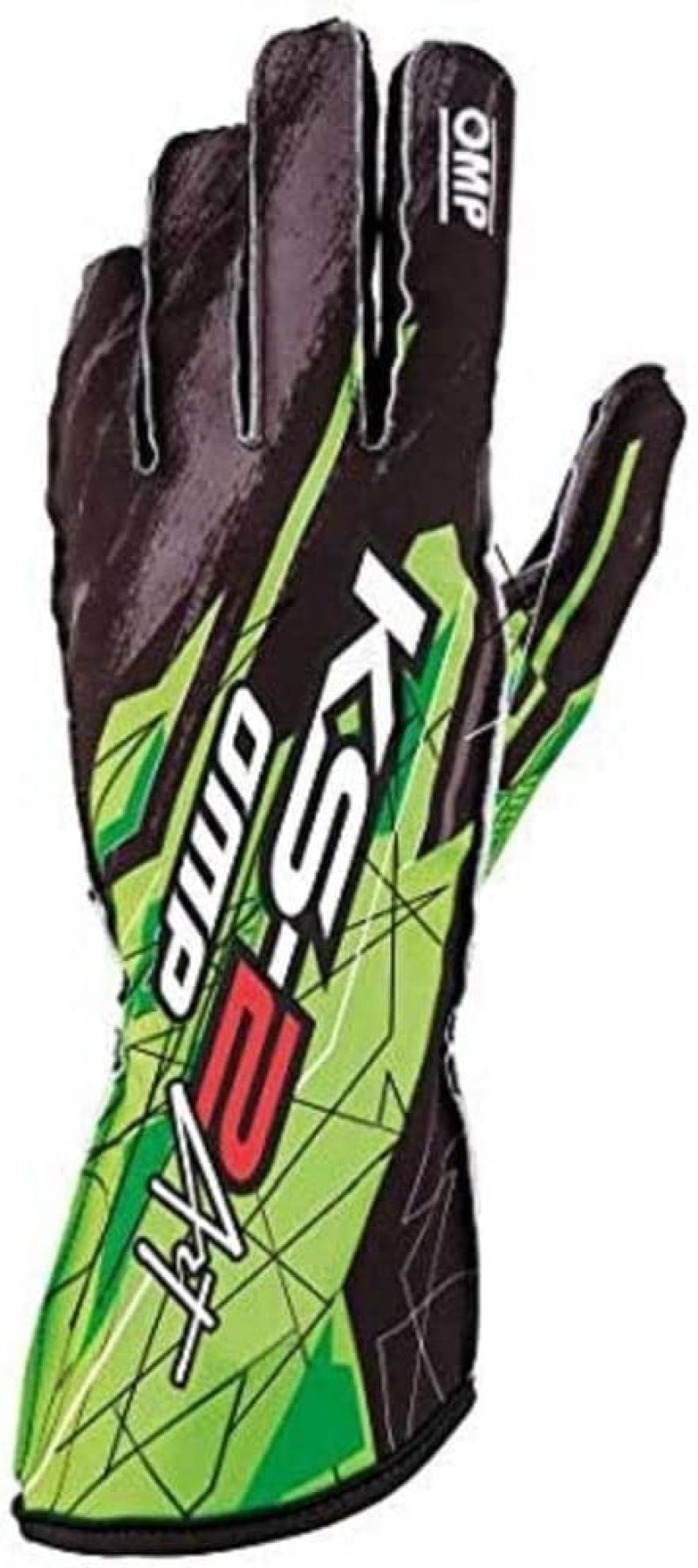 OMP KS-2 Art Gloves Black/Green - Size S KB0-2748-A01-274-S KB0-2748-A01-274-S Photo - Primary