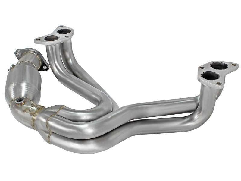 aFe 12-17 Toyota 86 / FRS / BRZ Twisted Steel 304 Stainless Steel Long Tube Header w/ Cat 48-36005-1HC 48-36005-1HC Photo - Primary