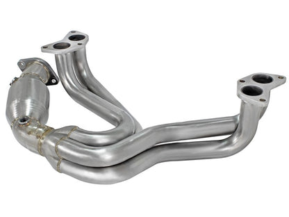aFe 12-17 Toyota 86 / FRS / BRZ Twisted Steel 304 Stainless Steel Long Tube Header w/ Cat 48-36005-1HC 48-36005-1HC Photo - Primary