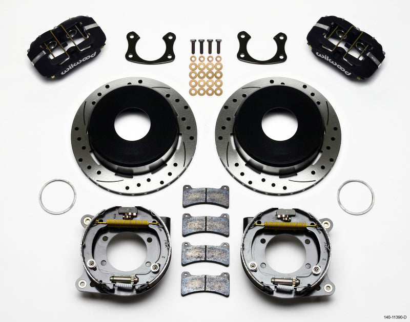 Wilwood Dynapro Low-Profile 11.00in P-Brake Kit Drilled New Big Ford 2.50in Offset 140-11390-D 140-11390-D Photo - Primary