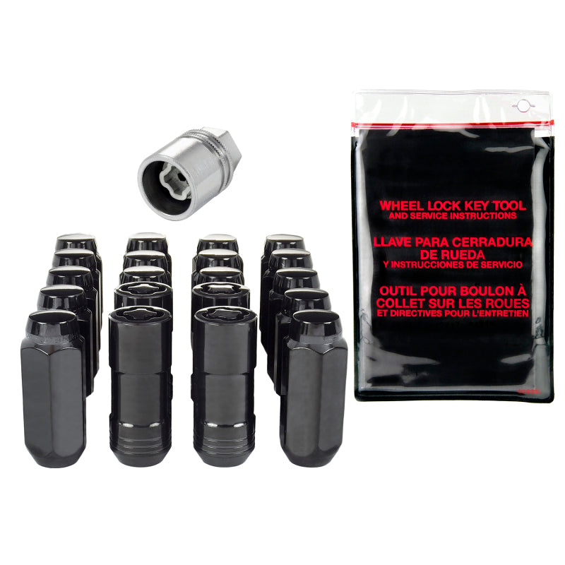 McGard 5 Lug Hex Install Kit w/Locks (Cone Seat Nut) M14X2.0 / 13/16 Hex / 2.25in. Length - Black 84517 84517 Photo - Primary