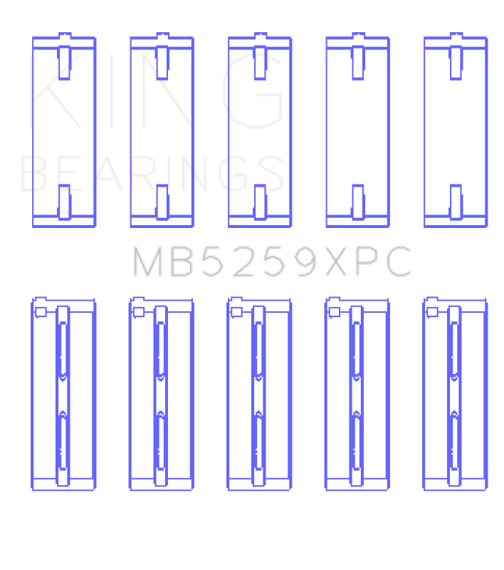 King Engine Bearings King Honda A-Series/B-Series/K-Series (Size .026) pMaxKote Performance Main Bearing Set MB5259XPC.026 MB5259XPC.026 Photo - Primary