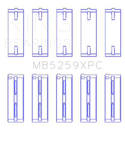 King Engine Bearings King Honda A-Series/B-Series/K-Series (Size STDX) pMaxKote Performance Main Bearing Set MB5259XPCSTDX MB5259XPCSTDX Photo - Primary