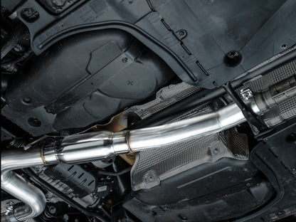 AWE Tuning AWE MK8 Volkswagen Golf R 3in Track Edition Quad Exhaust - Chrome Silver Tips 3020-42658 3020-42658 Photo - Mounted