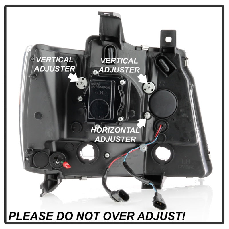 Spyder Chevy Suburban 1500/2500 07-14 Tahoe 07-14 LED Headlights Black PRO-YD-CSUB07V2PL-BK 5087515 5087515 Photo - Unmounted