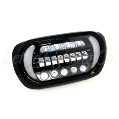 Letric Lighting 96-13 Early Road Glide LED Black/Chrome Headlight with Turn Signals LLC-3ERA-TS LLC-3ERA-TS Photo - Primary