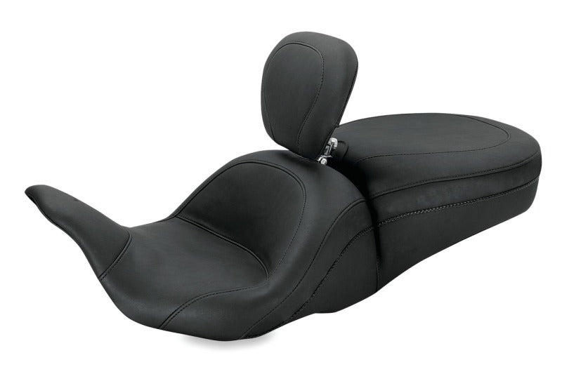 Mustang Motorcycle Mustang 08-21 Harley Electra Glide, Rd Glide, Rd King, Str Glide Lowdown 1PC Seat w/DBR - Black 79703 79703 Photo - Primary