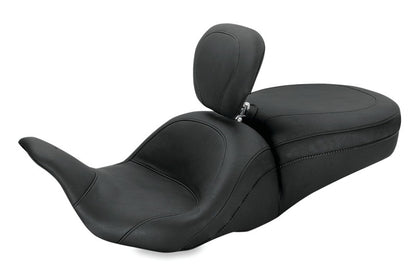 Mustang Motorcycle Mustang 08-21 Harley Electra Glide, Rd Glide, Rd King, Str Glide Lowdown 1PC Seat w/DBR - Black 79703 79703 Photo - Primary
