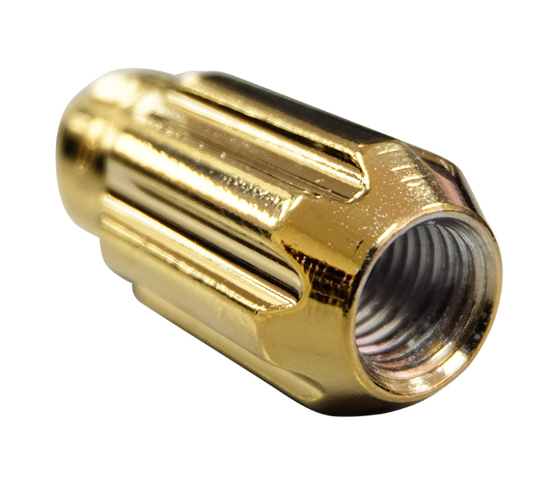 NRG M12 x 1.5 Steel Lug Nut Set  Bullet Shape 21pc Chrome Gold W/ Lock Key LN-LS500CG-21 Photo - Primary