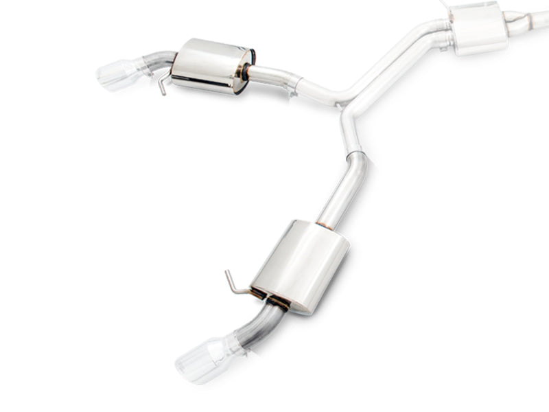 AWE Tuning Audi B9 A5 Touring Edition Exhaust Dual Outlet - Chrome Silver Tips (Includes DP) 3015-32090 3015-32090 Photo - out of package