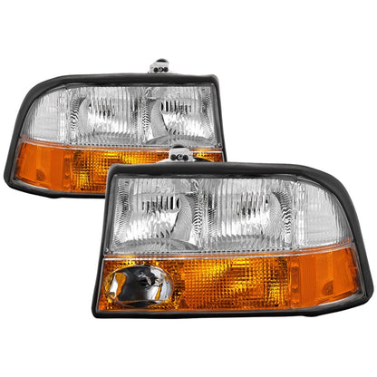 SPYDER xTune 98-01 GMC Jimmy S15 (w/Fog Lights) OEM Headlights w/Amber Bumper - Chrm (HD-JH-GS1598-OE-C) 9042690 9042690 Photo - Primary