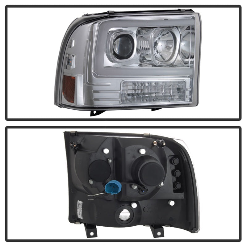 Spyder 99-04 Ford F-250 Super Duty Light Bar Projector Headlights - Chrome (PRO-YD-FF25099V2-LB-C) 5084675 5084675 Photo - Unmounted