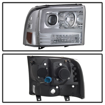 Spyder 99-04 Ford F-250 Super Duty Light Bar Projector Headlights - Chrome (PRO-YD-FF25099V2-LB-C) 5084675 5084675 Photo - Unmounted