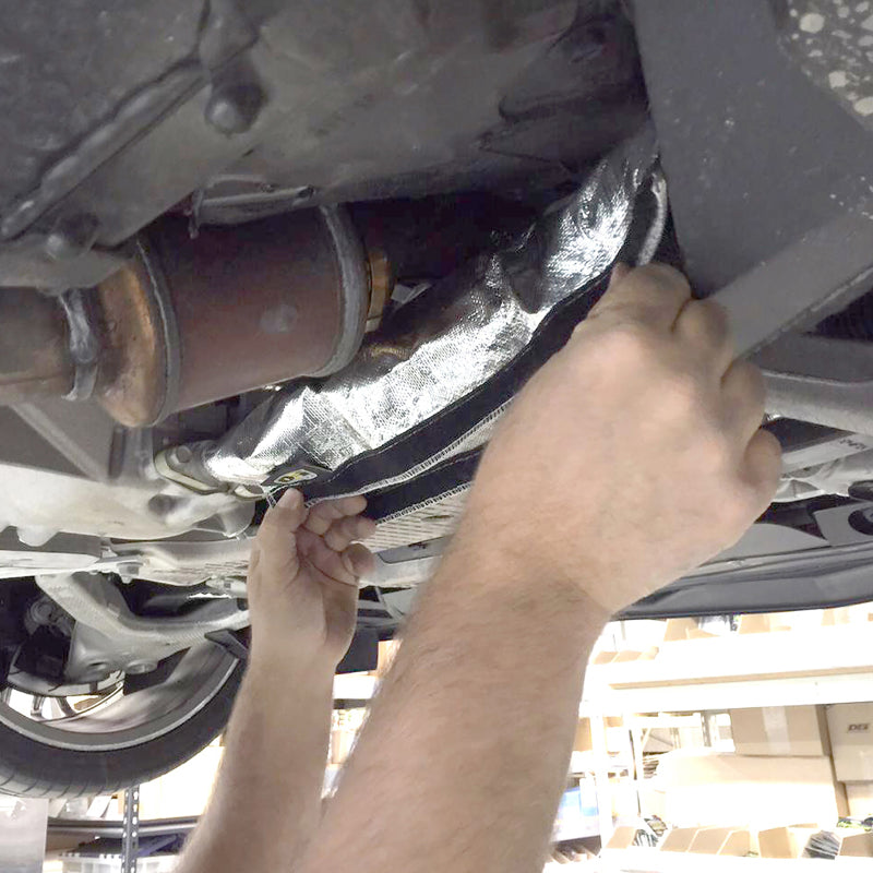 DEI Corvette C7 Oil Cooler Line Sleeves 2in - 2 1/2in x 18in Heat Shroud 10488 10488 Photo - Mounted