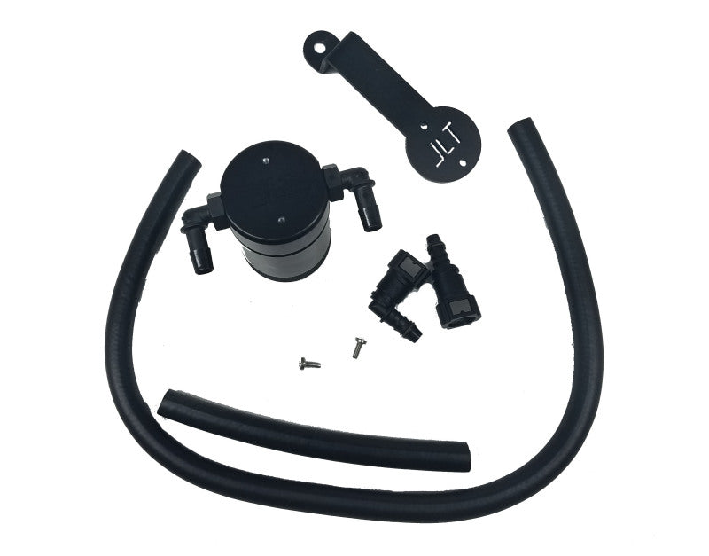 J&L 05-10 Ford Mustang GT/Bullitt/Saleen Passenger Side Oil Separator 3.0 - Black Anodized 3013P-B 3013P-B Photo - Primary
