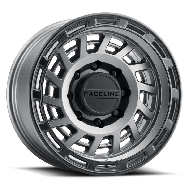 Raceline 957GB Halo 18x9in / 6x139.7 BP / -12mm Offset / 106.1mm Bore - Gunmetal & Black Lip Wheel 957GB-89060-12 957GB-89060-12 Photo - Primary