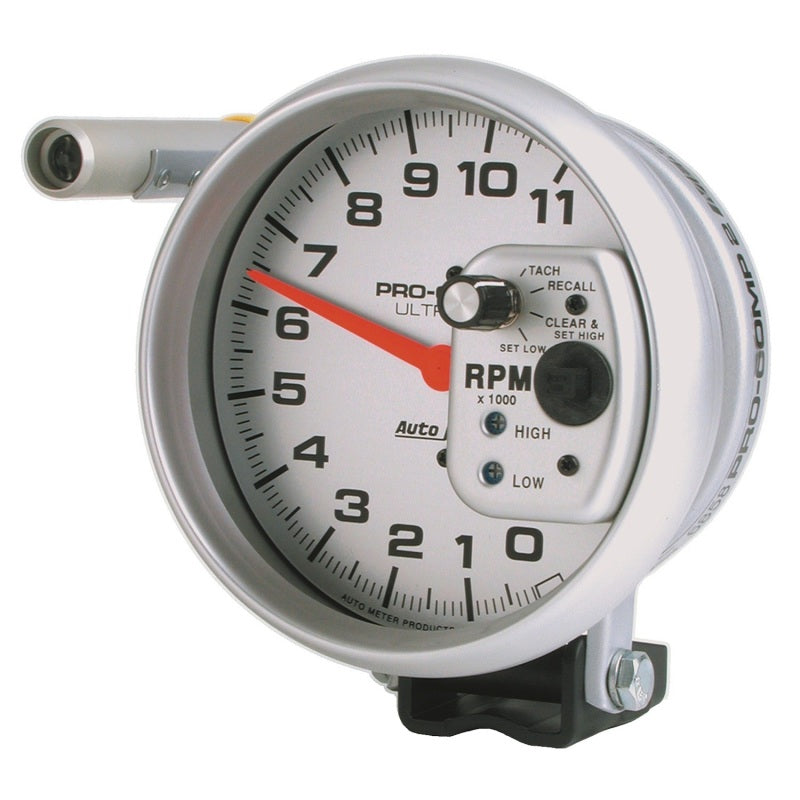 Autometer Gauge, Tach, 5", 11k Rpm, Pedestal w/ Quick Lite, w/Peak Memory, Ultra 6858 Photo - Primary