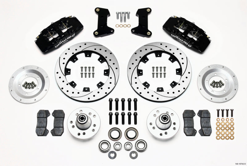 Wilwood DP6A Front Hub Kit, 12.19", Drilled, 74-80 Pinto/Mustang II Disc 140-10742-D Photo - Primary