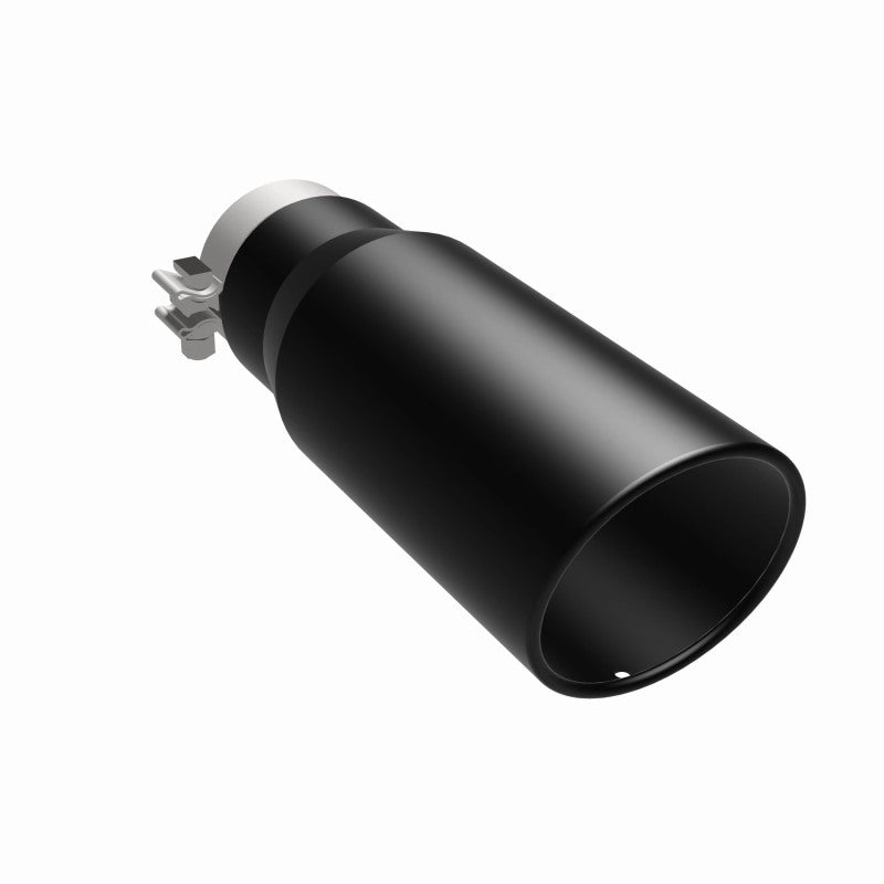 Magnaflow Tip Stainless Black Coated Single Wall Round Single Outlet 5in Dia 3.5in Inlet 14.5in L 35237 35237 360 Degree Image Set
