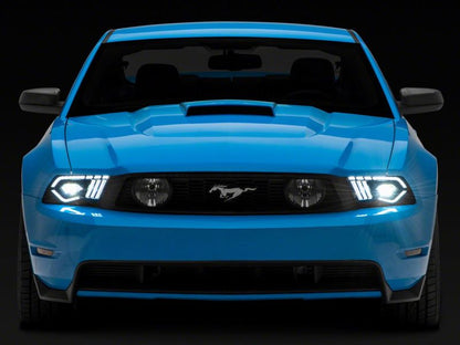 Raxiom 10-12 Ford Mustang w/ Factory Halogen LED Projector Headlights- Blk Housing (Clear Lens) 422461 422461 Photo - Close Up