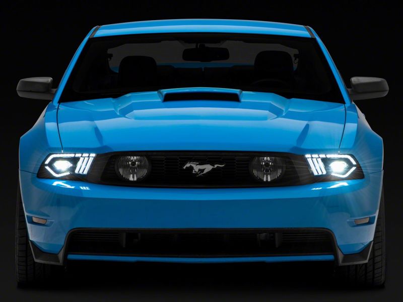 Raxiom 10-12 Ford Mustang w/ Factory Halogen LED Projector Headlights- Blk Housing (Clear Lens) 422461 422461 Photo - Close Up